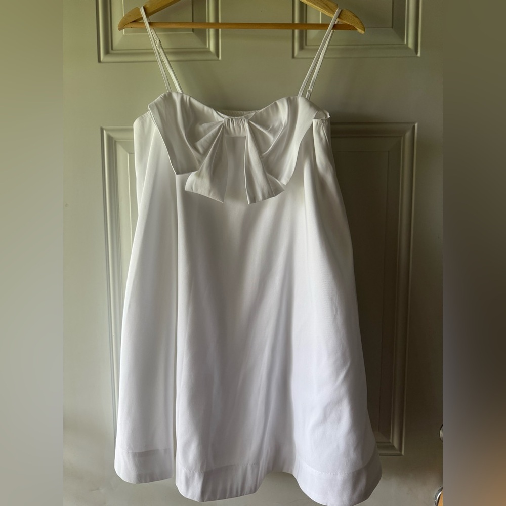 🎯60% OFF! a new day White Bow Shift Mini Dress - Picture 2 of 7